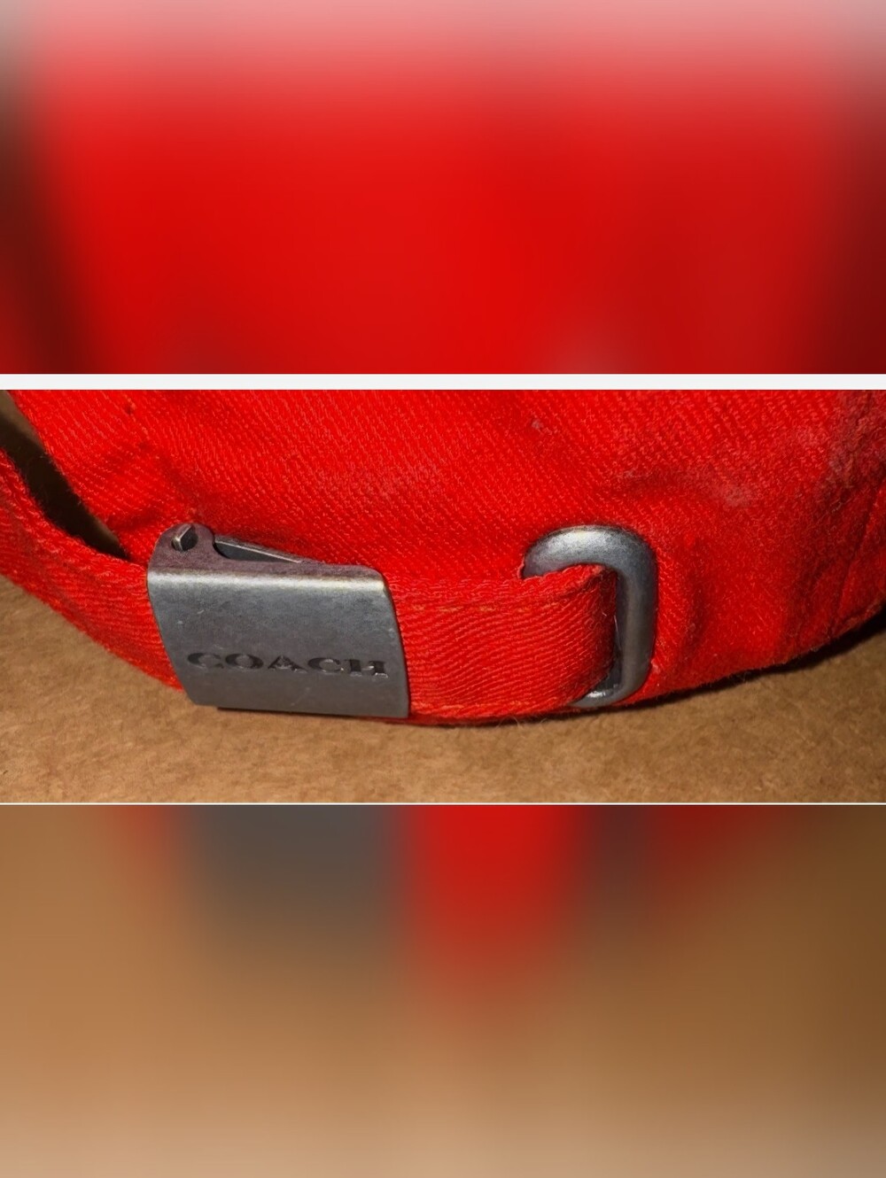Coach Red Baseball Cap - Picture 3 of 3